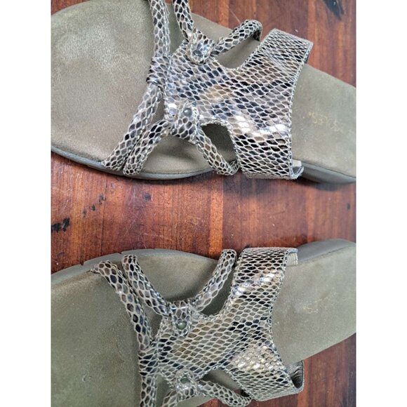 Aerosoles Slip On Sandals Reptile Print Comfort Slides Brown 8.5 M Women's - Picture 3 of 7